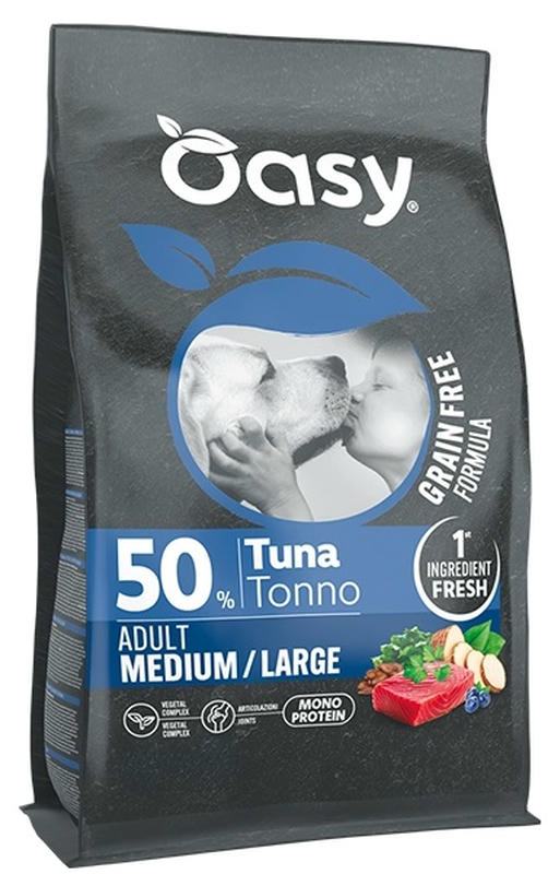 Oasy Dry Dog Grain Free - Adult Medium/Large Tuna 10kg