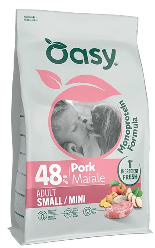 Oasy Dry Dog Monoprotein - ADULT SMALL/MINI PORK 2 Kg 