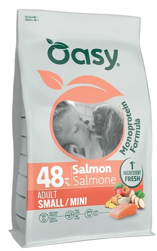 Oasy Dry Dog Monoprotein - ADULT SMALL/MINI SALMON 6 Kg