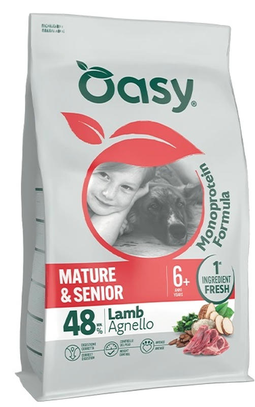 Oasy Dry Dog Monoprotein - MATURE SENIOR LAMB 10 Kg