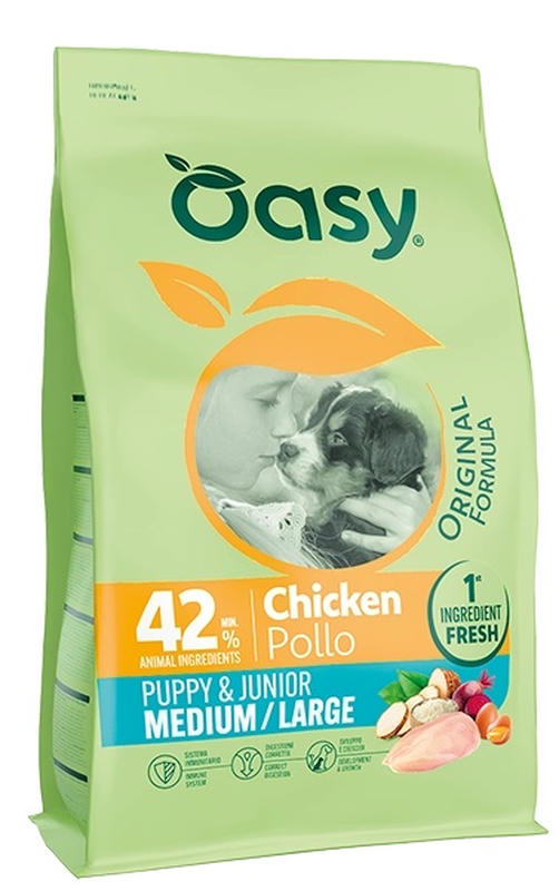Oasy Dry Dog Original - PUPPY MEDIUM/LARGE CHICKEN 10 Kg