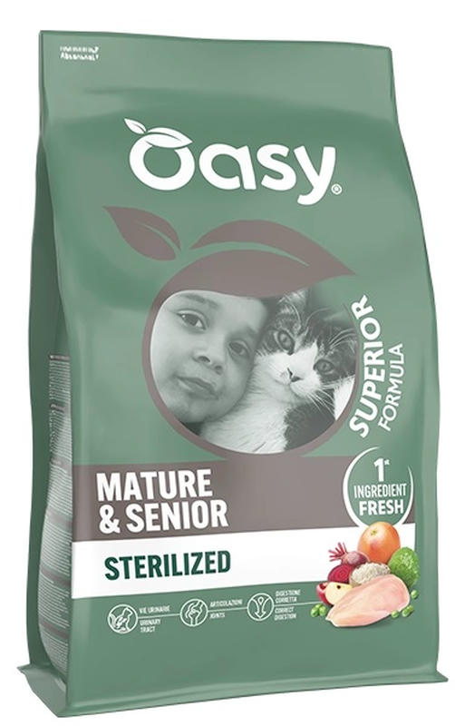 Oasy Cat  Ad Superior MATURE & SENIOR STER. CHICKEN 1,5 kg 