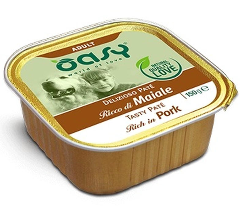 Oasy Wet Dog Patè Adult Pork 150gr