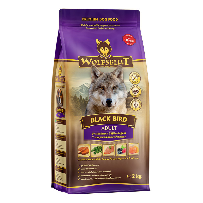 Wolfsblut Adult Black Bird - Tacchino con patate dolci 2kg