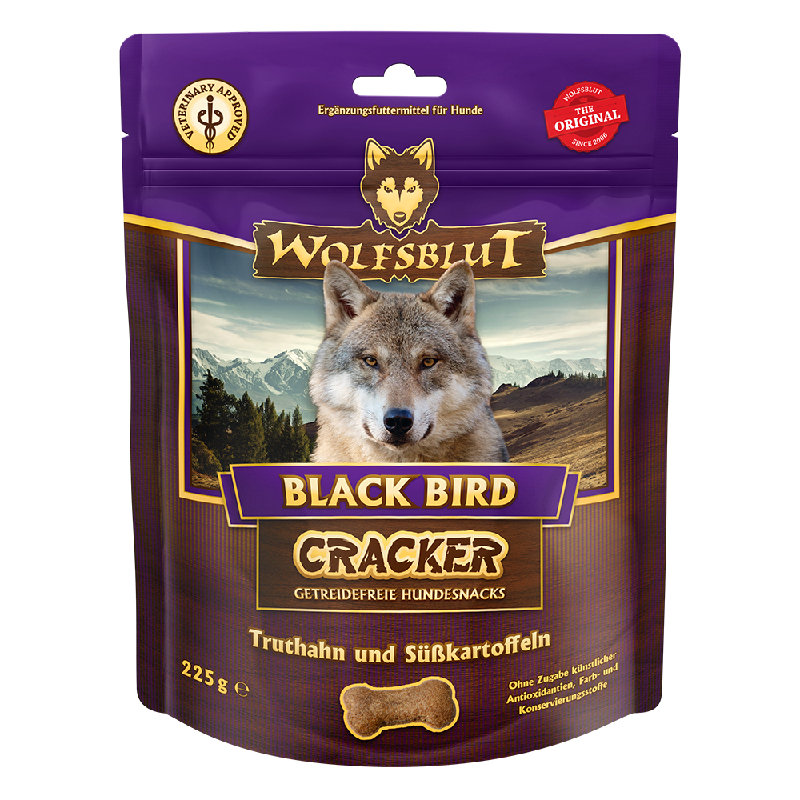 Wolfsblut Cracker Black Bird - Tacchino con patate dolci 225g