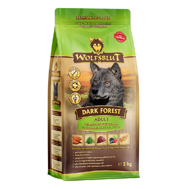 Wolfsblut Adult Dark Forest - Selvaggina con patate dolci 2kg