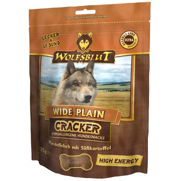 Wolfsblut Cracker Wide Plain High Energy - Cavallo con patate dolci 225g