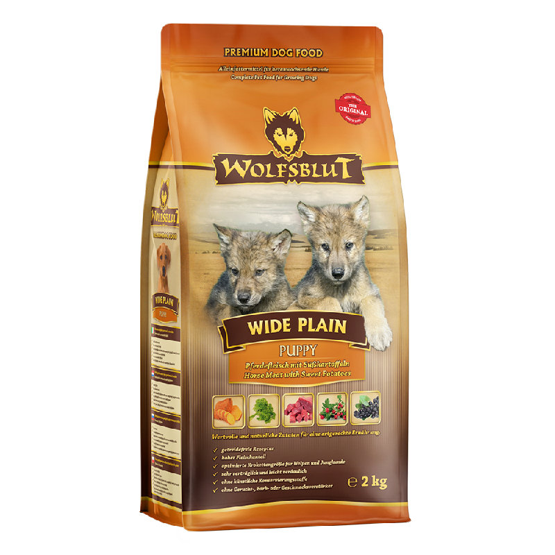 Wolfsblut Puppy Wide Plain - Cavallo con patate dolci 2kg