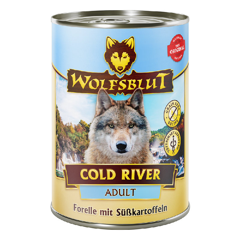 Wolfsblut Adult Cold River - Trota con patate dolci 395g