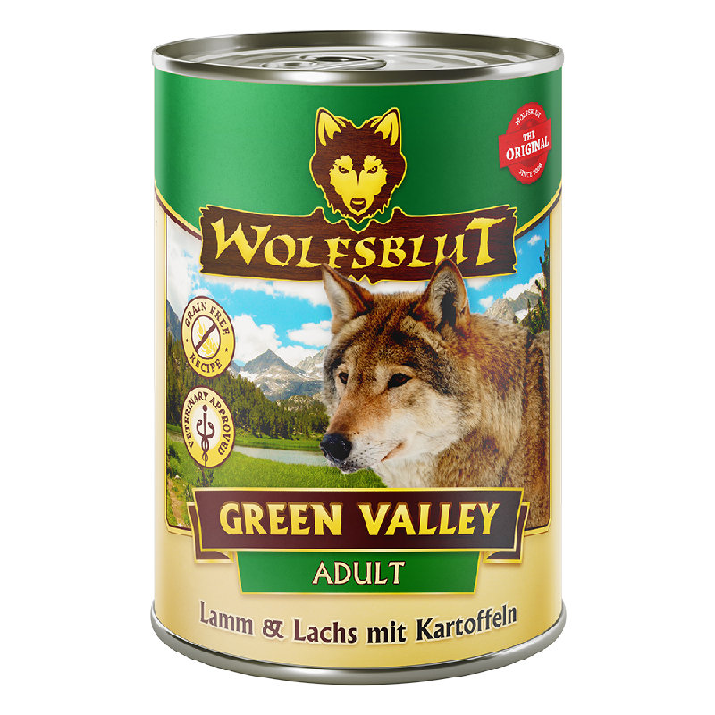 Wolfsblut Adult Green Valley - Agnello & Salmone con patate 395g