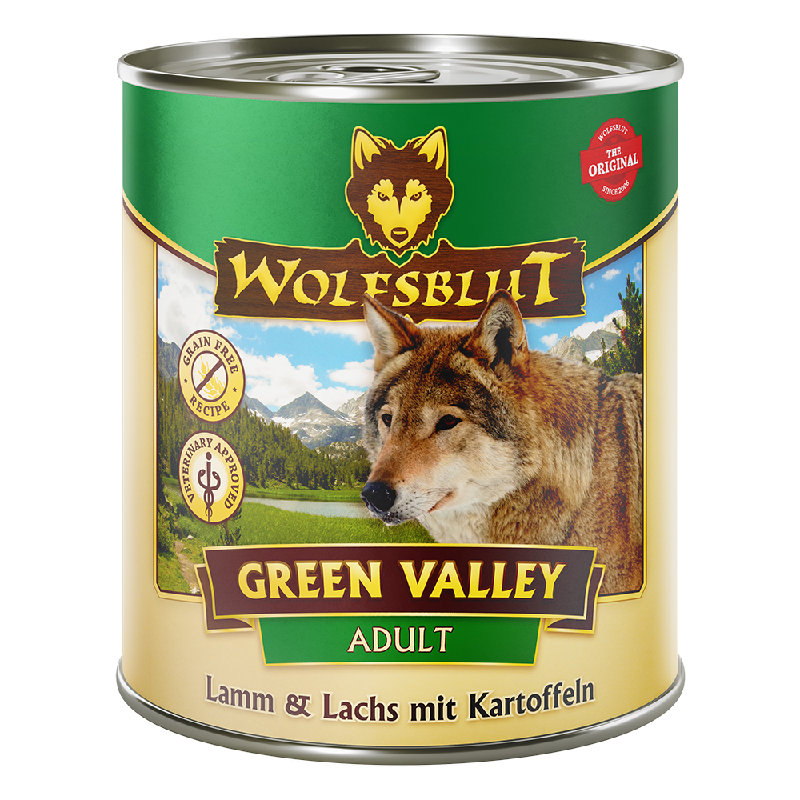 Wolfsblut Adult Green Valley - Agnello & Salmone con patate 800g