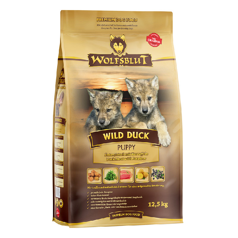 Wolfsblut Puppy Wild Duck - Anatra con patate 12,5kg