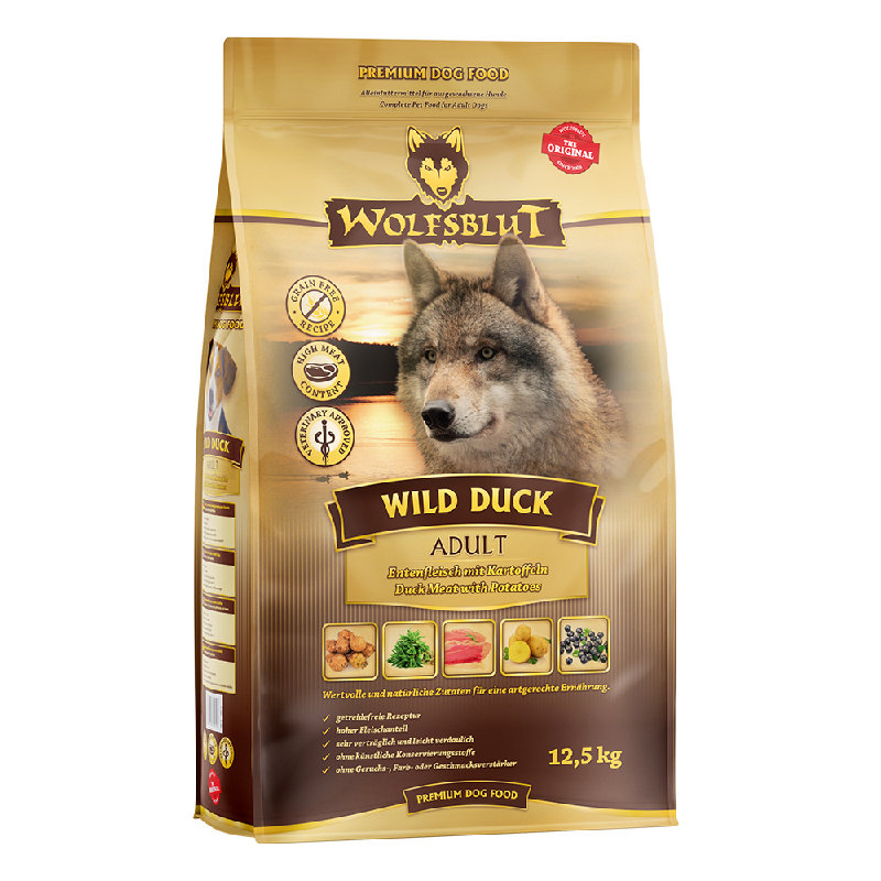 Wolfsblut Adult Wild Duck - Anatra con patate 12,5kg