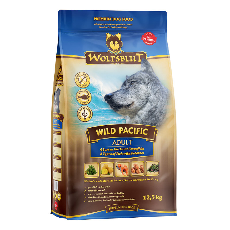 Wolfsblut Adult Wild Pacific - Pesce di mare con patate12,5kg