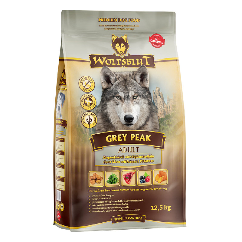 Wolfsblut Adult Grey Peak - Capra con patate dolci 12.5kg