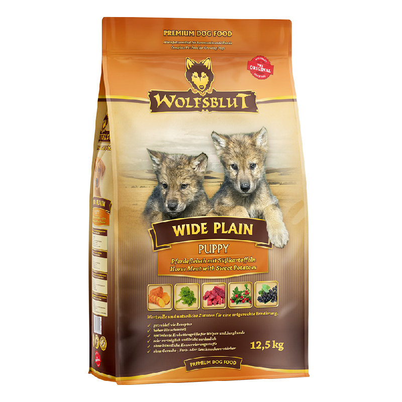 Wolfsblut Puppy Wide Plain - Cavallo con patate dolci 12,5kg