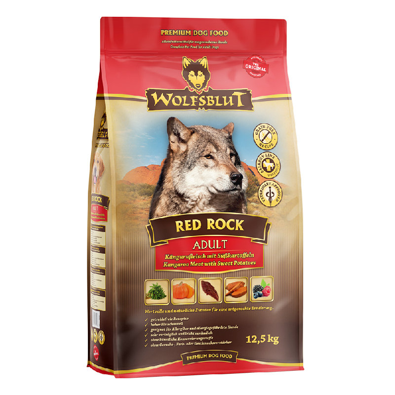 Wolfsblut Adult Red Rock - Canguro con zucca 12,5kg