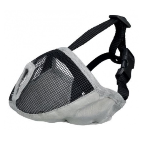 Museruola per cani a muso corto in poliestere, XS-S 15cm, grigio