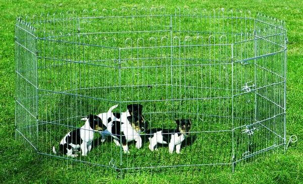 Parc à chiots zingué 8 x 76x61 cm