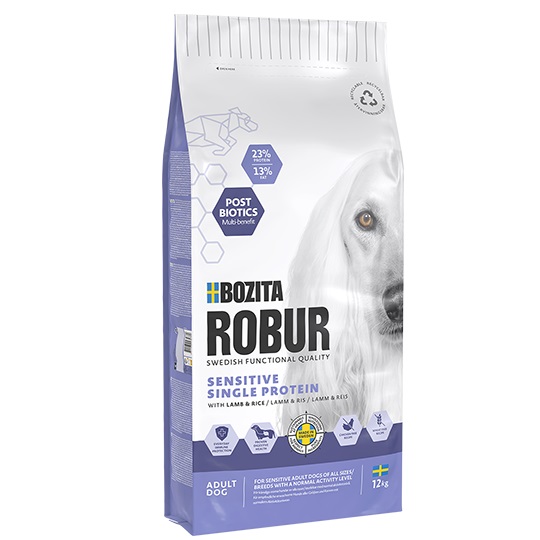 Bozita Robur Adult Sensitive Single Protein  Lamm 12 kg