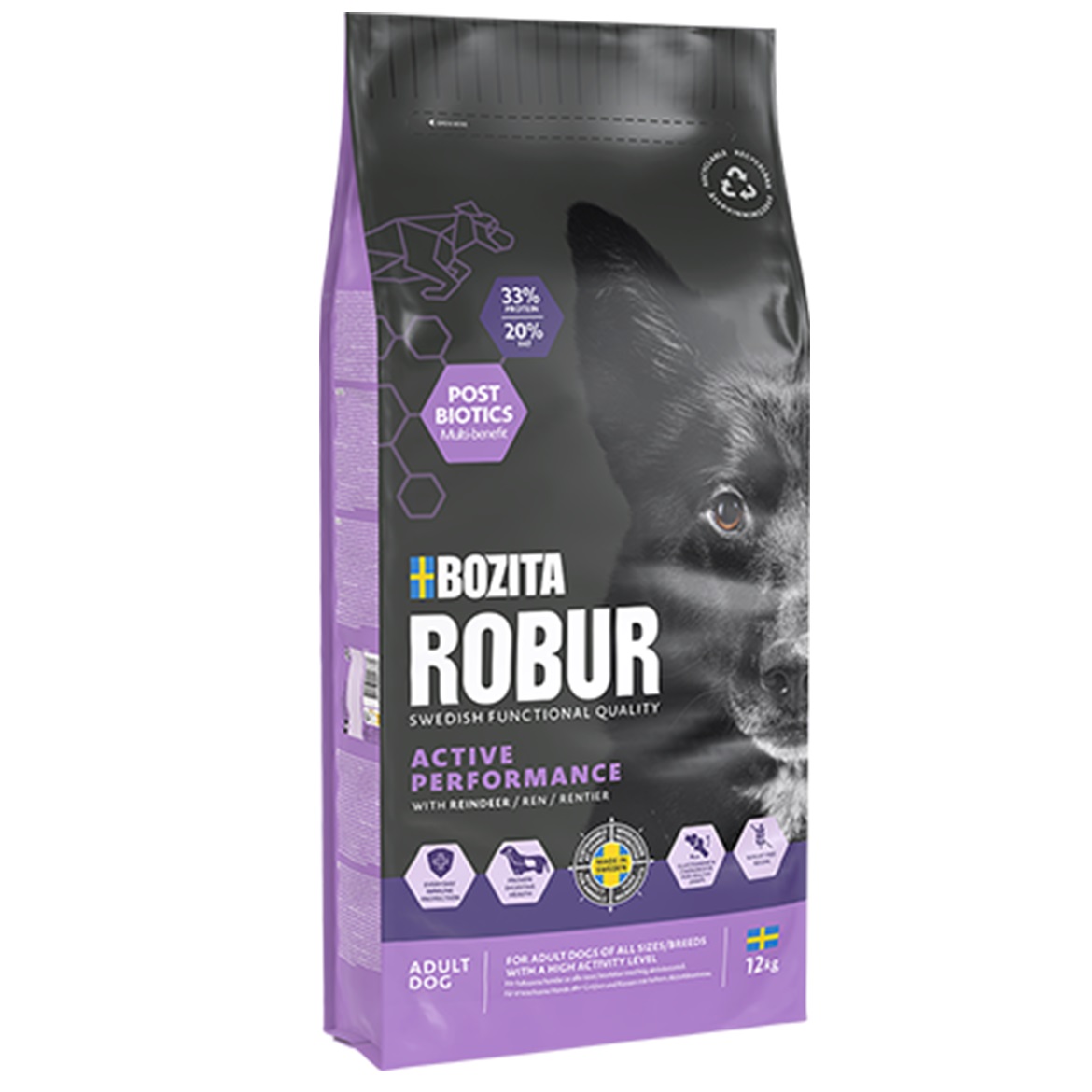 Bozita Robur Adult Active Performance Rentier 12 kg