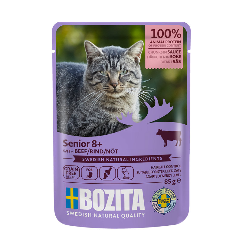 Bozita PouchHiS Senior 8+ con Manzo 85g