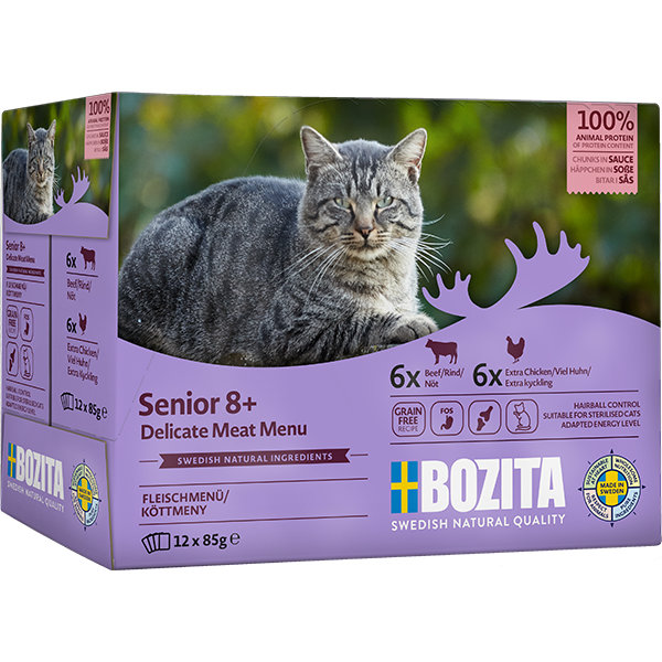 Bozita Pouch HiS Senior 8+ Multibox con carne 12x85g 